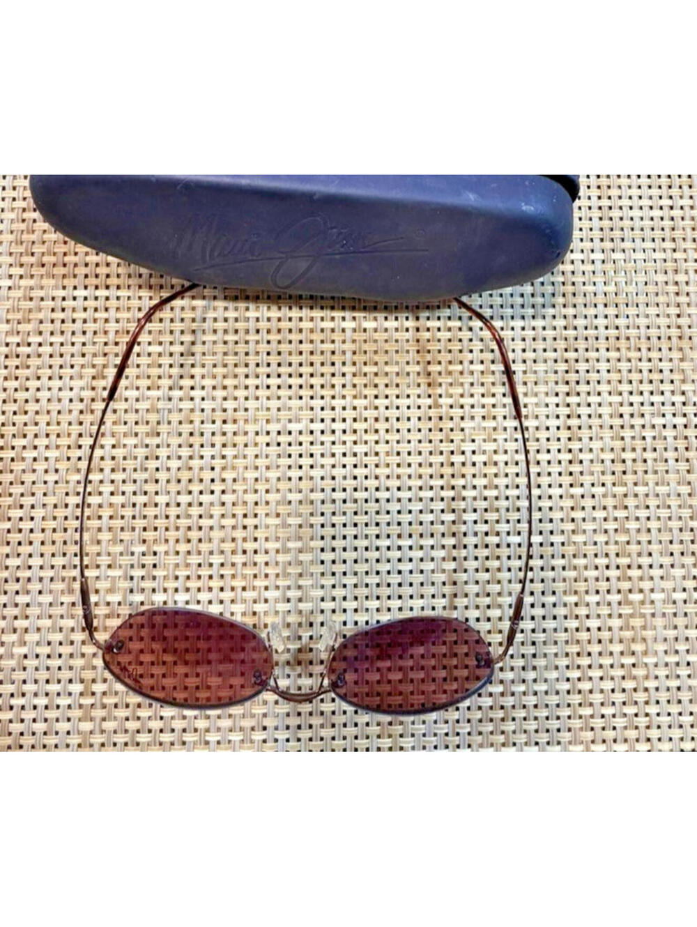 Maui Jim RIMLESS Copper Stainless Frame/ Bronze Lenses!